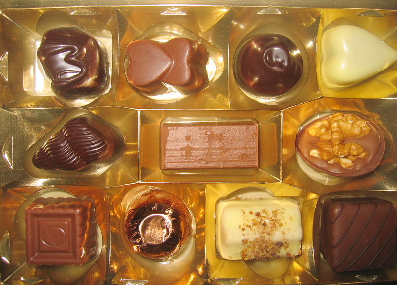 shrink wrapping chocolates